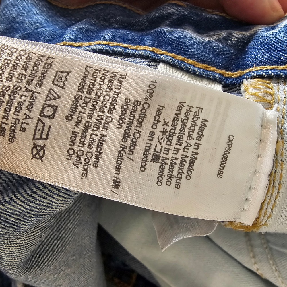 Madewell Low-Slung Baggy Jeans Size 31 Medium Wash Button Fly Distressed - Picture 14 of 15